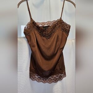 The Limited Brown Camisole with Lace Detail